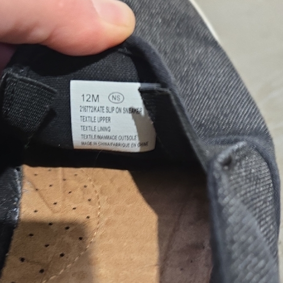 Womens Classic Black Slip-On Sneakers - Picture 2 of 6